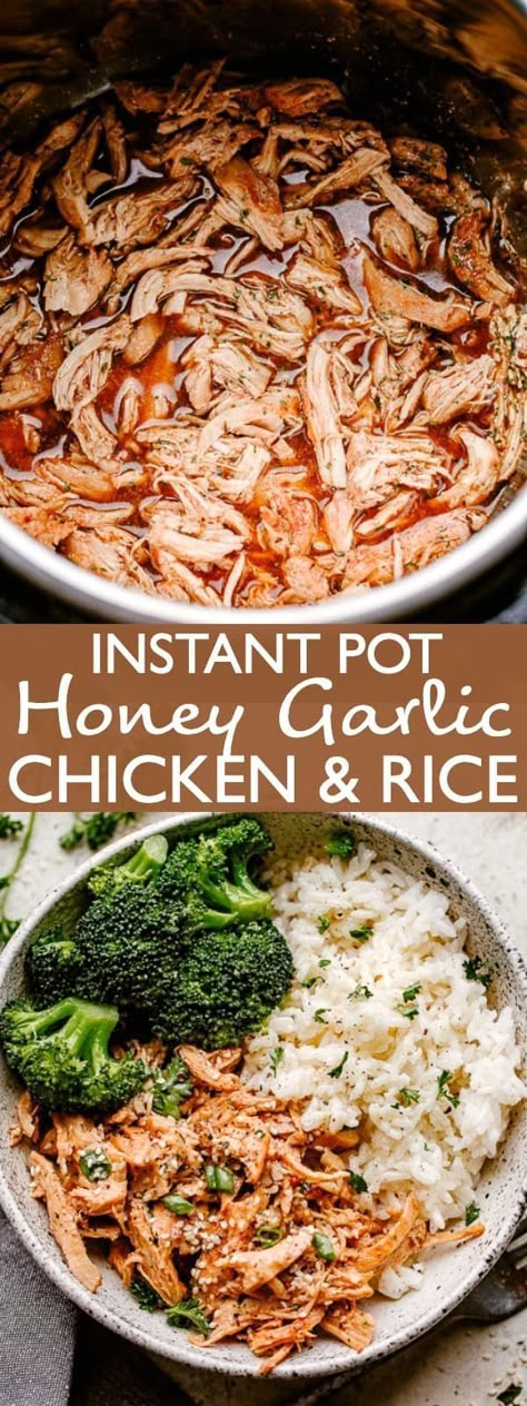 You’ll love this sweet and savory Instant Pot Honey Garlic Chicken recipe. It's better than takeout and ready in an instant - well, less than 30 min! #chickendinner #instantpot #dinneridea Combi Recipes, Honey Garlic Chicken And Rice, Garlic Chicken And Rice, Instant Pot Honey Garlic Chicken, Ninja Combi, Garlic Chicken Recipe, Garlic Chicken Recipes, Better Than Takeout, Instant Pot Meals