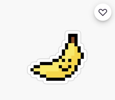 Perler Bead Banana, Pixel Art Sticker, Cartoon Banana, Helps Fps, Perler Ideas, Banana Boat, Bead Ideas, Game Dev, Perler Bead Patterns