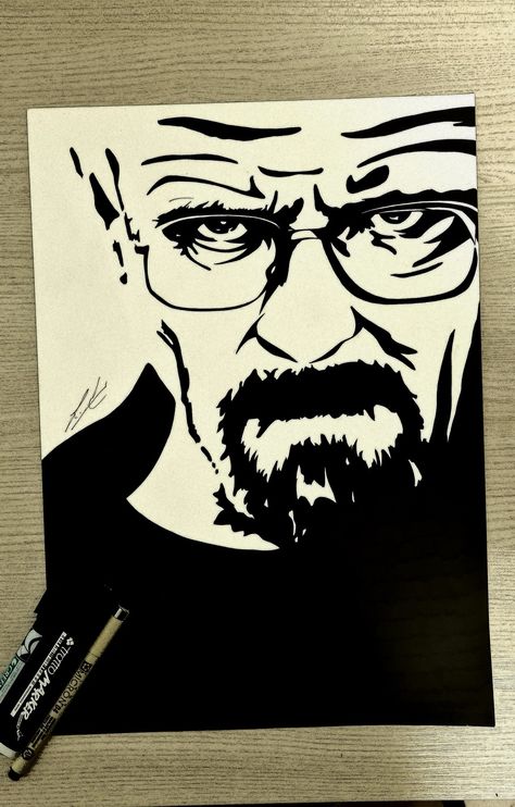 Breaking Bad References, Black Phone Drawing, Breaking Bad Drawings, Breaking Bad Dibujo, Breaking Bad Sketch, Breaking Bad Painting, Breaking Bad Drawing, Walter White Drawing, Breaking Bad Art