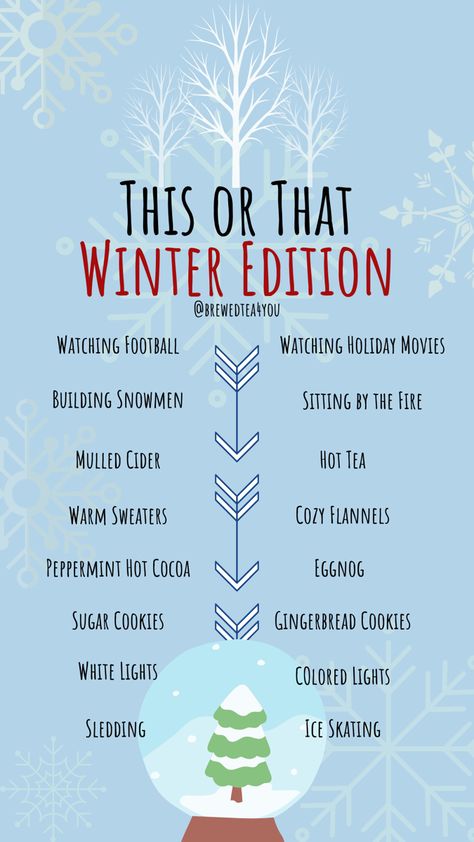 December This Or That, Winter This Or That Questions, This Or That Holiday Edition, Would You Rather Winter Questions, Winter Virtual Games, Winter Would You Rather, This Or That Winter Edition, Holiday This Or That, Winter This Or That