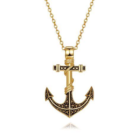 PRICES MAY VARY. 💖HIGH-QUALITY:5A+ Black Cubic Zirconia 925 Sterling Silver Nautical Anchor Pendant Necklace sets. Made of solid S925 sterling silver, known amongst jewelry wearers for its strength, brightness, and shine. This sterling silver anchor necklace for men is tarnish-resistant, ensuring there is no tarnish residue on skin. Completely allergy-free, nickel-free, lead-free, and cadmium free to prevent irritation. 💖DESIGN CONCEPT:The vintage nautical anchor represents riding the wind and Pirate Pendant, Gold Pendants For Men, Beautiful Neck, Ocean Boat, Anchor Pendant, Anchor Charm, Anchor Necklace, Infinity Heart, Cross Pendant Necklace