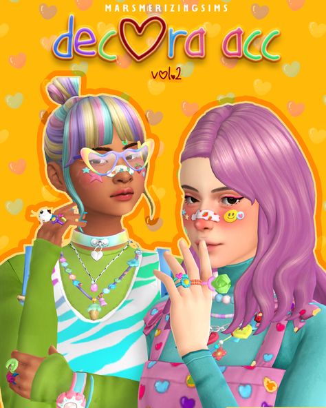 Sims 4 Cc Face Stickers, Decora Hair, Decora Accessories, My Hobbies, Pelo Sims, Face Patches, Sims Games, The Sims 4 Download, Sims 4 Cc Packs