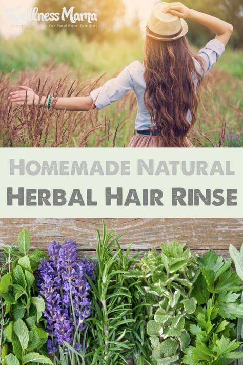 DIY Herbal Hair Rinse for Shiny and Strong Hair | Wellness Mama Hair Care Diy, Hair Rinse Recipe, Using Rosemary, Herbal Hair Rinse, Wellness Mama, Hair Care Oil, Herbal Hair, Hair Rinse, Diy Hair Care