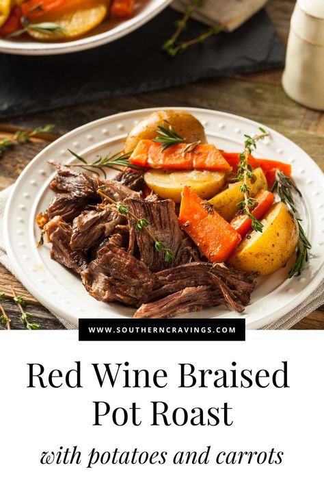 Roast With Veggies, Roast In Dutch Oven, Pot Roast Vegetables, Dutch Oven Pot Roast, Oven Pot Roast, Roasted Potatoes And Carrots, Best Dutch Oven, Mississippi Roast, Potatoes And Carrots