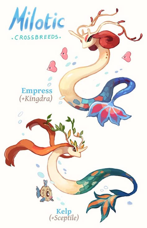 Milotic Pokemon, Pokemon Subspecies, Pokemon Variants, Pokemon Variations, Pokemon Fusions, Pokemon Mew, Marine Creatures, Pokemon Fusion Art, Pokemon Breeds