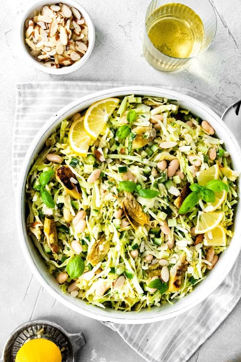 Crispy Artichoke White Bean Salad - Two Peas & Their Pod Crispy Artichoke Salad, Artichokes Salad, Easter Dinner Side Dishes, Artichoke Salad Recipes, Meal Salads, Easter Dinner Sides, Cook Vegetarian, Artichoke Salad, Roasted Artichoke