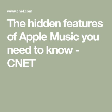 The hidden features of Apple Music you need to know - CNET Apple Homepod, Music Tips, Things To Ask Siri, Music Sites, Bar Code, Right To Choose, For You Song, Music Library, My Space