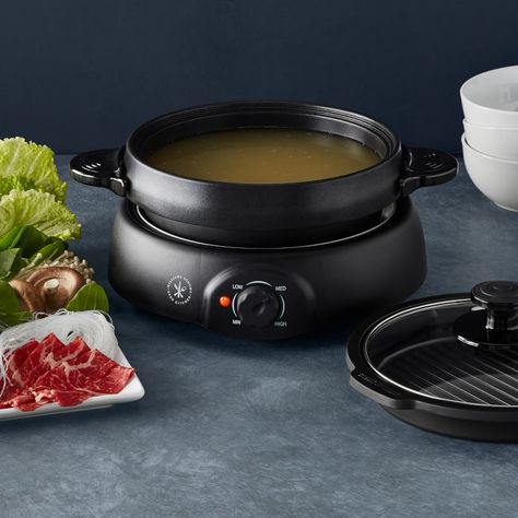 Open Kitchen by Williams Sonoma Hot Pot | Pressure Cooker | Williams Sonoma Japanese Sukiyaki, Cuckoo Rice Cooker, Natural Mama, House Items, Grill Plate, Dinner Meals, Cooking Pot, Kitchen Collection, Open Kitchen