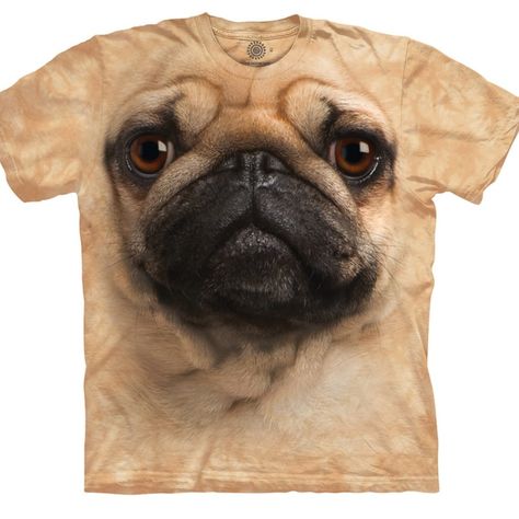 Do You Love Dogs? Be At One With Your Inner Self With This Pug Dog Adult T-Shirt From The Mountain! ~ Classic Style Pre Shrunk Mottle Dye Adult Unisex T-Shirt With A Generous Cut. Each One Is Unique! ~ Made From 100% Heavy Weight Cotton. 100% Irresistible. ~ Features Amazingly Realistic Graphics And Vibrant Colors. ~ Machine Washable And Can Be Ironed Over. Designs Will Not Fade Or Crack. Condition - Brand New! Unused In Perfect Condition. Anjing Pug, Pug Face, 3d Dog, Pug Shirt, Mountain Tshirt, A Pug, Big Face, Pug Lover, Pug Love