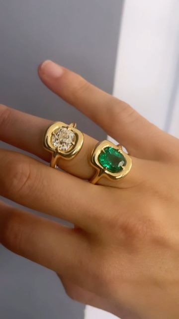 Arielle Ratner Ring, Arielle Ratner, Zambian Emerald, Bijoux Diy, Emerald, Wedding Ideas, Engagement Rings, Wardrobe, Nails