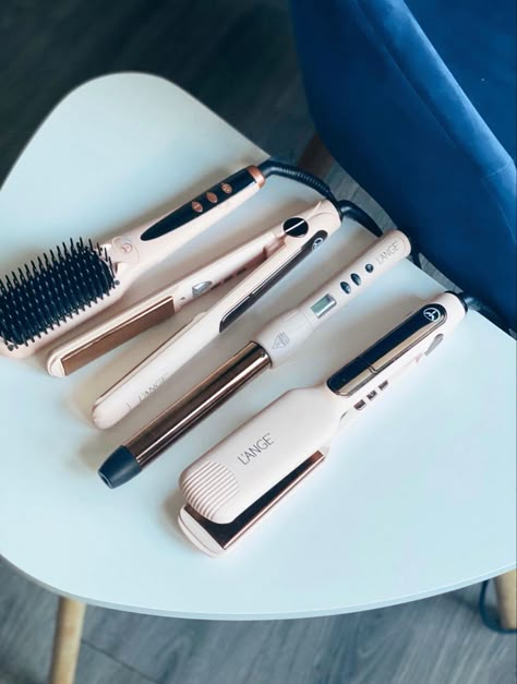 Hair Styling Tools Organization, Styling Tools For Short Hair, Styling Tools Organization, Tools Storage Ideas, Types Of Hair Brushes, Short Hair Styling, Beach Waves Hair, Koleksi Makeup, Tools Aesthetic