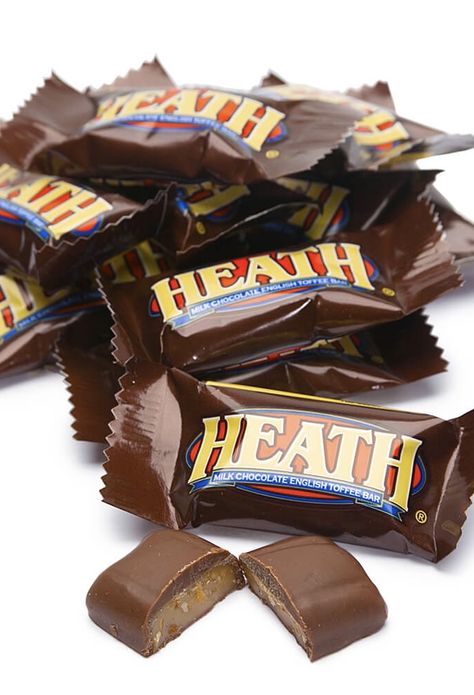 Heathly Snacks, Heath Candy, Giant Marshmallows, Candy Room, Heath Bar, Heath Bars, Toffee Bars, English Toffee, Bite Size