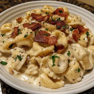 Bacon Tortellini Alfredo – creamy, cheesy comfort food loaded with bacon! Perfect for easy dinners. Try this quick recipe tonight! Pasta With Bacon Recipes, Bacon Tortellini Alfredo, Bacon Tortellini, Tortellini Alfredo, Potato Muffins, Bacon Pasta, Parmesan Zucchini, Chicken Cordon Bleu, Onion Recipes