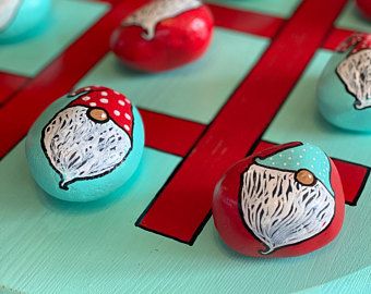 Rock Tic Tac Toe, Gnome Rocks, Calming Games, Snowman Games, Tic Tac Toe Board, Outdoor Game, Rock And Pebbles, Christmas Rock, Tic Tac Toe Game