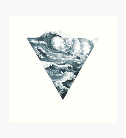 Ocean Triangle Tattoo, Water Tatoos Waves, Water Element Tattoo Ideas, Geometric Water Tattoo, Water Waves Tattoo, Water Tattoo Ideas Ocean, Water Tatoos, Water Element Tattoo, Tattoos Elements