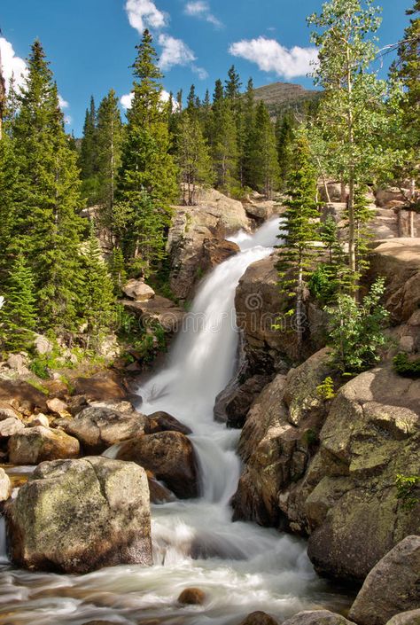 Scott Smith, Mountain Waterfall, Estes Park Colorado, Landscape Beautiful, Colorado Travel, Estes Park, Rocky Mountain National, Rocky Mountain National Park, Beautiful Waterfalls