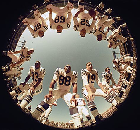 Fisheye Photos, Neil Leifer, Fisheye Photography, Johnny Unitas, 360 Photography, American Football League, Baltimore Colts, Nfl Photos, Fish Eye Lens