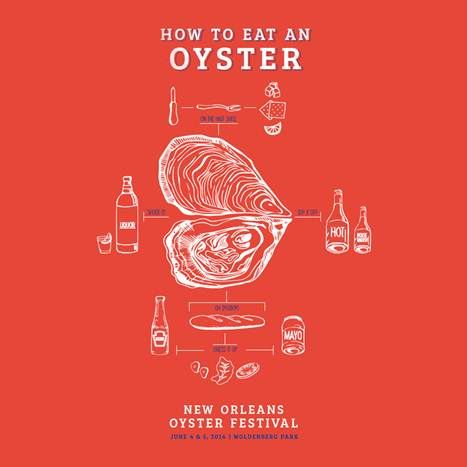 How to Eat an Oyster| New Orleans Oyster Festival June 4-5, 2016 Bar Shirts, Oyster Festival, Bar Shirt, Oyster Bar, Bourbon Street, Food Poster Design, Food Poster, Bourbon, New Orleans