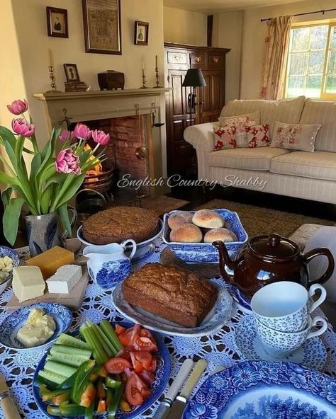 Country Core Aesthetic, Aesthetic Food Instagram, Meadow Cottage, Country Core, European Bed, Brunch Foods, Birthday Banquet, European Cottage, Cozy Life