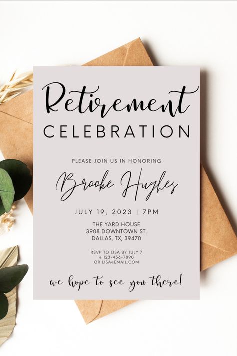 Retirement Party Itinerary, Retirement Flyer Ideas, Retirement Celebration Invitation, Retirement Invites Ideas, Retirement Invitation Ideas, Retirement Party Invites, Retirement Invitation Card, Retirement Reception, Goodbye Coworker