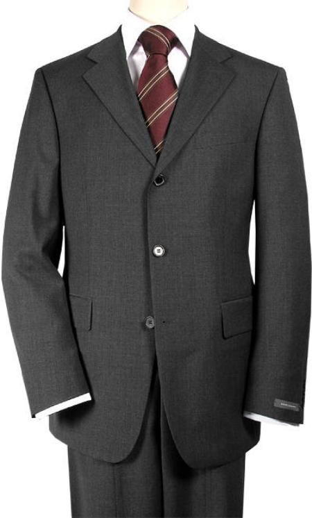 Nice Suits, Dark Gray Suit, Charcoal Gray Suit, Suits Men Business, Business Suits, Flat Front Pants, Men Suit, Suit Men, Classic Suit