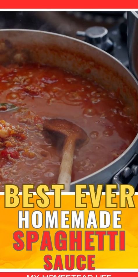 Homemade Italian Spaghetti Sauce, Canning Homemade Spaghetti Sauce, Homemade Canned Spaghetti Sauce, Making Spaghetti Sauce, Spaghetti Sauce From Scratch, Best Homemade Spaghetti Sauce, Pasta Sauce Recipes Tomato, Homemade Spaghetti Sauce Easy, Best Spaghetti Sauce