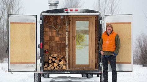 The World's Most Brilliant Sauna. (It Has Wheels!) | Outside Online Homemade Sauna, Mobile Sauna, Building A Sauna, Wood Spa, Sauna Diy, Portable Sauna, Trailer Diy, Sauna Design, Outdoor Sauna