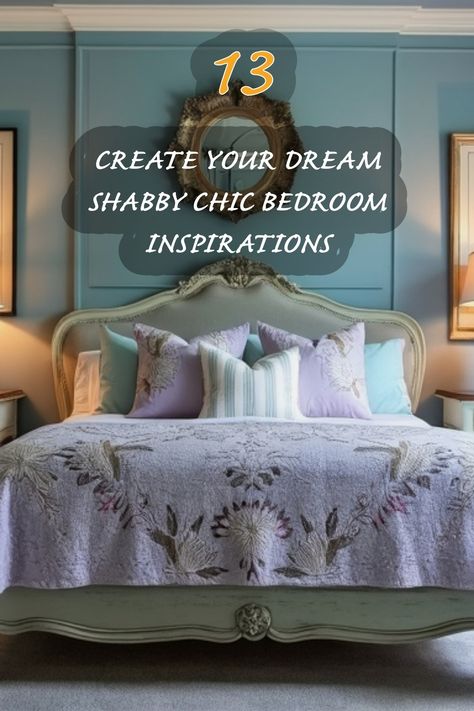 Transform your bedroom into a cozy retreat with these 13 beautiful shabby chic inspirations. From soft pastel colors to elegant vintage decor, discover how to create a dreamy space that reflects your unique style and comfort. Shabby Chic Bedroom Ideas, Shabby Chic Headboard, Chic Bedroom Ideas, Shabby Chic Ideas, Japandi Dining Room, Organic Modern Kitchen, Bed Drapes, Dreamy Space, Cottage Retreat