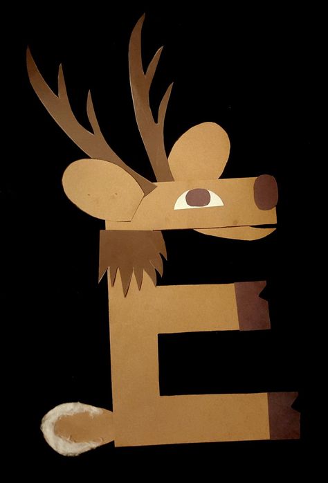 A fun, learning experience while crafting this happy elk. A fun craft with the letter “E” helps children want to learn more about the letter. This craft will help children learn the sound the “E” makes and what words begin with the letter. Elk Crafts For Preschool, Letter E Crafts For Kindergarten, E Is For Craft, Letter E Crafts For Preschoolers, Letter Animals, Teach Kids To Draw, Letter E Craft, Very Easy Drawing, Human Things