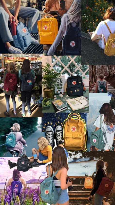 #Kanken #Fjallraven #Bag Mini Kanken Backpack Aesthetic, Backpack Outfit Aesthetic, Fjallraven Kanken Backpack Outfit, Kanken Backpack Outfit, Kanken Backpack Aesthetic, Backpack Aesthetic, Fjällräven Kånken, Kanken Mini, Aesthetic Backpack