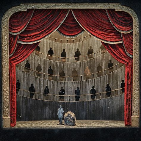 Art Theatre Inspiration, Fantasy Theatre Art, Theatre Art Illustration, Theatre Drawing Illustration, Theatre Stage Drawing, Theater Drawing, Theater Painting, Theatre Painting, Theater Curtains Drawing