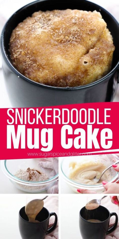 Mug Snickerdoodle Cookie, Snickerdoodle Mug Cake Recipes, Snickerdoodle In A Mug, Snickerdoodle Cookie In A Mug, Sugar Cookie In A Mug, Sugar Cookie Mug Cake, Snickerdoodle Mug Cake, Cookie In A Cup, Egg Free Mug Cake