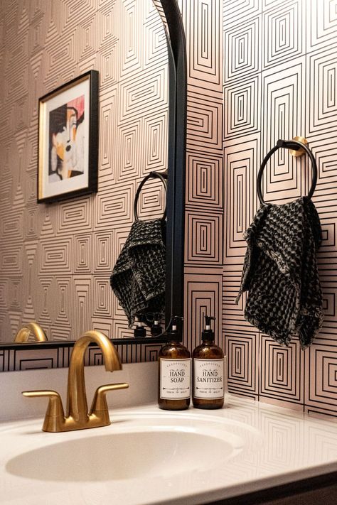 Powder Springs — Blessed Little Bungalow Luxury Powder Room, Powder Room Wallpaper, Going Nowhere, Powder Room Decor, Powder Room Design, Bathroom Design Decor, African Decor, Bathroom Inspiration Decor, Room Wallpaper