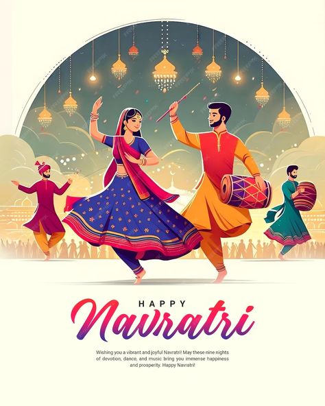 Happy Navratri and Shubh Navratri with Garba Couple celebration social media post template | Premium AI-generated PSD Garba Couple, Navratri Garba, Nature Background Images, Social Media Post Template, Happy Wishes, Happy Navratri, Nature Background, Nature Backgrounds, Work Ideas