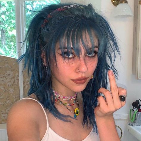 Blue Hair Aesthetic, Stronger Hair, Dyed Hair Inspiration, Punk Hair, Healthier Hair, Alternative Hair, Dye My Hair, Hair Dye Colors, Hair Inspiration Color