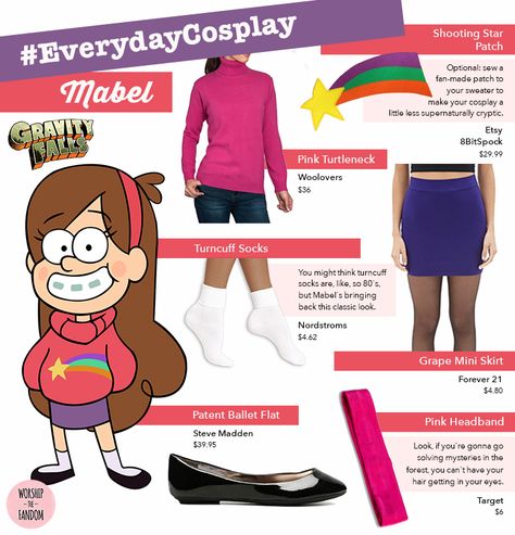 Mabel Pines Costume, Mabel Costume, Mabel Cosplay, Mabel Pines Cosplay, Gravity Falls Costumes, Mable Pines, Disneyland Dress, Gravity Falls Cosplay, Cute Group Halloween Costumes