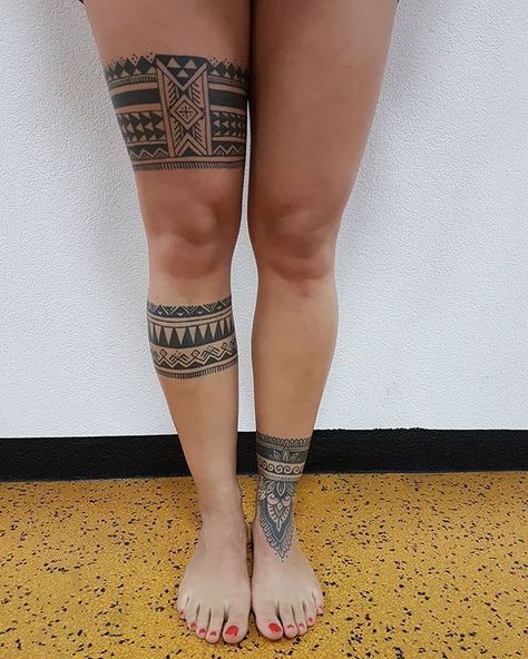 250+ Cool Tribal Tattoos Designs - Tribe Symbols With Meanings (2023) Ankle Band Tattoo, Leg Band Tattoos, Polynesian Tattoos Women, Ankle Tattoos For Women, Polynesian Tattoo Designs, Maori Tattoos, Anklet Tattoos, Band Tattoos, Polynesian Tattoos