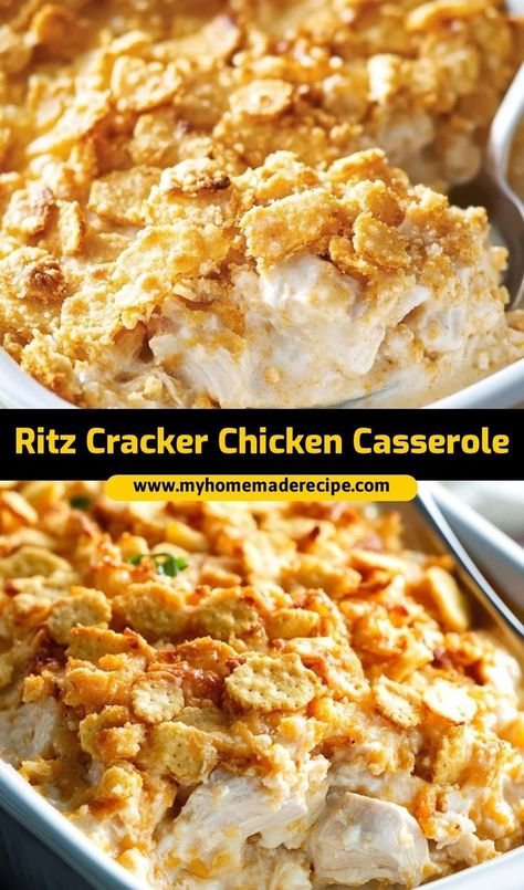 This Ritz cracker chicken casserole is the ultimate chicken casserole for an easy, comforting meal. Topped with crispy Ritz crackers, it’s the best casserole for family dinners Ritz Casserole, Chicken Ritz, Cracker Chicken Casserole, Ritz Cracker Chicken Casserole, Ritz Chicken, Chicken Thights Recipes, Ritz Cracker Chicken, Cracker Chicken, Easter Meal