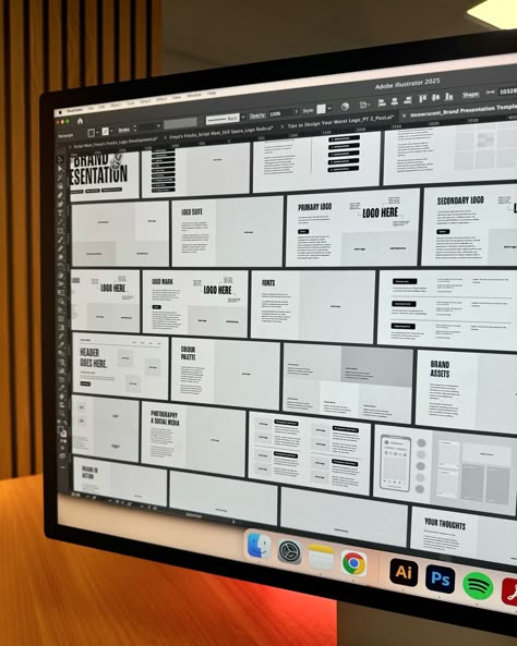 3 things I do to make my presentations better🤔 But first if you want to speed the process up when putting together brand presentations, comment ‘KIT’ for a link to this template kit🫶 (swipe to see the before). 1. Make the presentation about them, not you. Use the brand’s colours, fonts, and design style to keep the focus on their new identity. This approach effectively turns the presentation into a mockup of their brand. 2. Show the brand in action with relevant mockups. Don’t just include... Identity Design Presentation, Graphic Design Project Presentation, Brand Identity Presentation Layout, Visual Identity Presentation, Project Presentation Design, Brand Identity Presentation, Brand Guidelines Presentation, Digital Eyes, Bad Logos