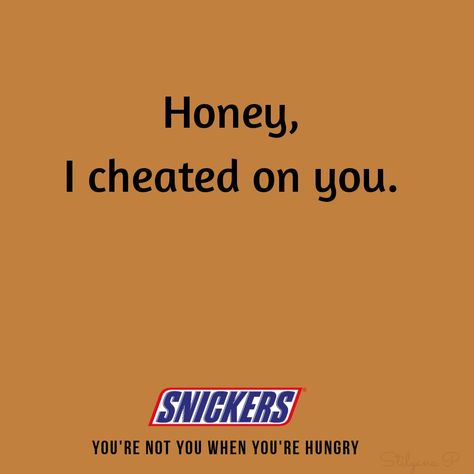 My idea for an advertising. Snickers-you are not you when you're hungry ;) Box Creative, Creative Marketing, My Idea, Print Ads, Creative Market, Mars, Tech Company Logos, Branding, Marketing