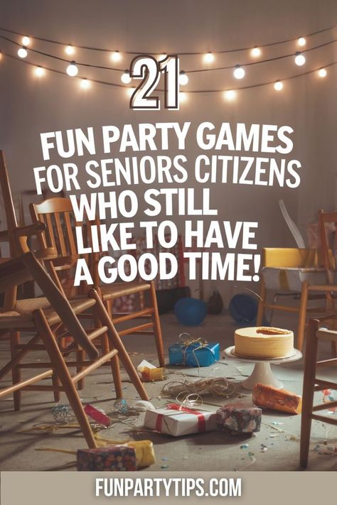 Planning a lively gathering with senior friends or family? Check out "21 Fun Party Games for Senior Citizens" for big group game ideas that keep everyone engaged! These easy games are perfect for spry seniors looking to laugh, connect, and enjoy some friendly competition. With options ranging from classic favorites to fresh ideas, these games for the elderly bring everyone together for an unforgettable time. Fun is ageless—let the good times roll! Party Games For Elderly People, Seniors Games Activities, Christmas Party Games For Senior Adults, Senior Living Games, Game Prize Ideas For Adults, Easy Group Games For Adults, Games For Seniors Group, Senior Party Games, January Games For Seniors