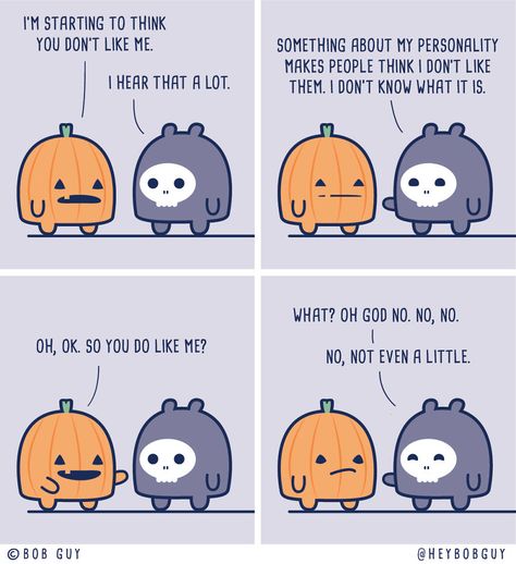 13 Spooky Comics That I Created This Year Lang Leav Quotes, Cheer Someone Up, Cat Art Illustration, Funny Comic Strips, Cute Funny Cartoons, Instagram Template Design, I Dont Like You, How To Make Comics, Hyena