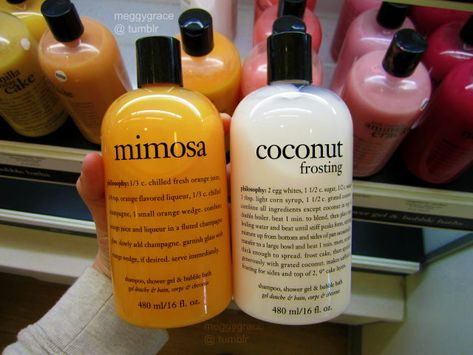 Coconut Mimosa, Pretty Cosmetics, Philosophy Shower Gel, Philosophy Products, Shower Products, Body Hygiene, Simple Skincare Routine, Nice Nails, Shower Skin Care