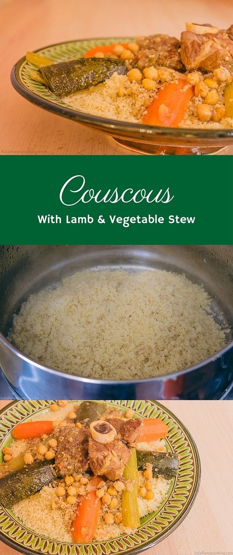 Lamb Couscous, North African Food, Algerian Recipes, Couscous Recipes, Foreign Food, Cous Cous, Vegetable Stew, Eastern Cuisine, Moroccan Food