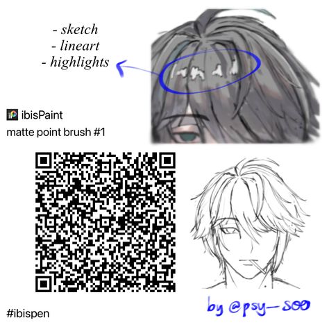 Highlight Pen Ibispaint, Ibispaintx Brushes Highlights, Manhwa Brush Ibis, Ibispaintx Brushes Gacha Life, Ibis Paint Brush Code Manhwa, Ibis Paint X Brushes Qr Code Jewelry, Highlights Brush Ibispaint, Scratch Brush Ibis Paint, Ibis Paint Brush Code Anime