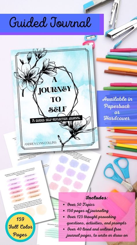 Lynn Collins, Growth Inspiration, Watercolor Sketching And Journaling, Therapy Worksheets, Guided Journal, Self Help Book, Self Help Books, Self Reflection, Setting Goals