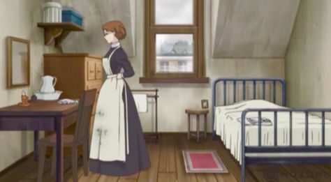 servant's quarters Maid Quarters Room, Servant Room Ideas, Servant Quarters Design, Maid’s Room, Maids Quarters Room, Servants Quarters Victorian, Servant Tv Show House, Victorian Servants, Servant Quarters