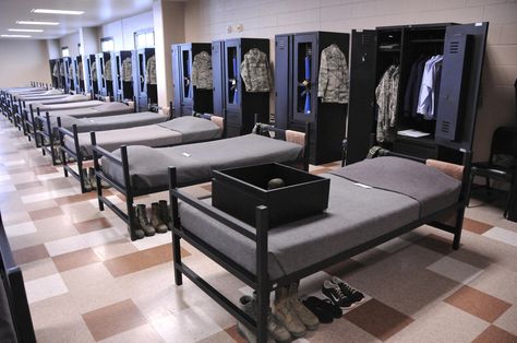 Train Bed, Air Force Basic Training, Lackland Air Force Base, Lackland Afb, College Dorm Room Inspiration, Civil Air Patrol, Brutalism Architecture, Usa Pride, Basic Training