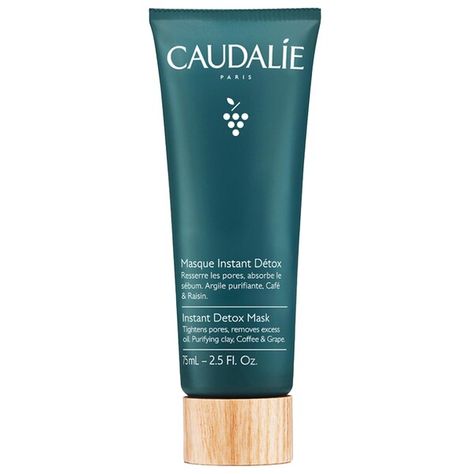 Instant Detox Mask - Caudalie | Sephora Caudalie Detox Mask, Caudalie Face Mask, Caudalie Mask, Caudalie Skincare, Detoxifying Face Mask, Tighten Pores, Clay Mask, Clay Masks, Clogged Pores