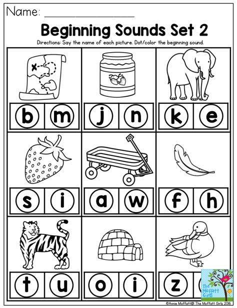 Beginning Sounds- Say the name of each picture and dot the beginning sound.  Reading begins with mastering the phonetic sounds of the letters of the alphabet, and these activities are great for helping preschool students do just that. Plus, check out all of the other fun activities found in the Summer Review NO PREP Packets! Just print and teach! Letter Sounds Worksheets, Beginning Sound Worksheets, Beginning Letter Sounds, Phonetic Sounds, Beginning Sounds Worksheets, Summer Review, Preschool Reading, Beginning Sound, Preschool Literacy